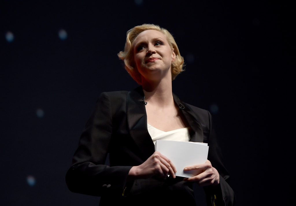LONDON, ENGLAND - JULY 15: Gwendoline Christie on stage during the Rogue One Panel at the Star Wars Celebration 2016 at ExCel on July 15, 2016 in London, England. (Photo by Ben A. Pruchnie/Getty Images for Walt Disney Studios) *** Local Caption *** Gwendoline Christie