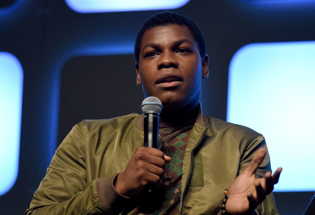 LONDON, ENGLAND - JULY 17: John Boyega on stage during Future Directors Panel at the Star Wars Celebration 2016 at ExCel on July 17, 2016 in London, England. (Photo by Ben A. Pruchnie/Getty Images for Walt Disney Studios) *** Local Caption *** John Boyega