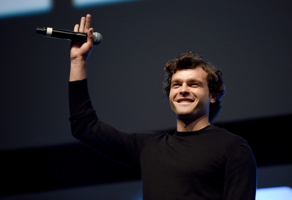 LONDON, ENGLAND - JULY 17:  Alden Ehrenreich, who will play Han Solo, on stage during Future Directors Panel at the Star Wars Celebration 2016 at ExCel on July 17, 2016 in London, England.  (Photo by Ben A. Pruchnie/Getty Images for Walt Disney Studios) *** Local Caption *** Alden Ehrenreich
