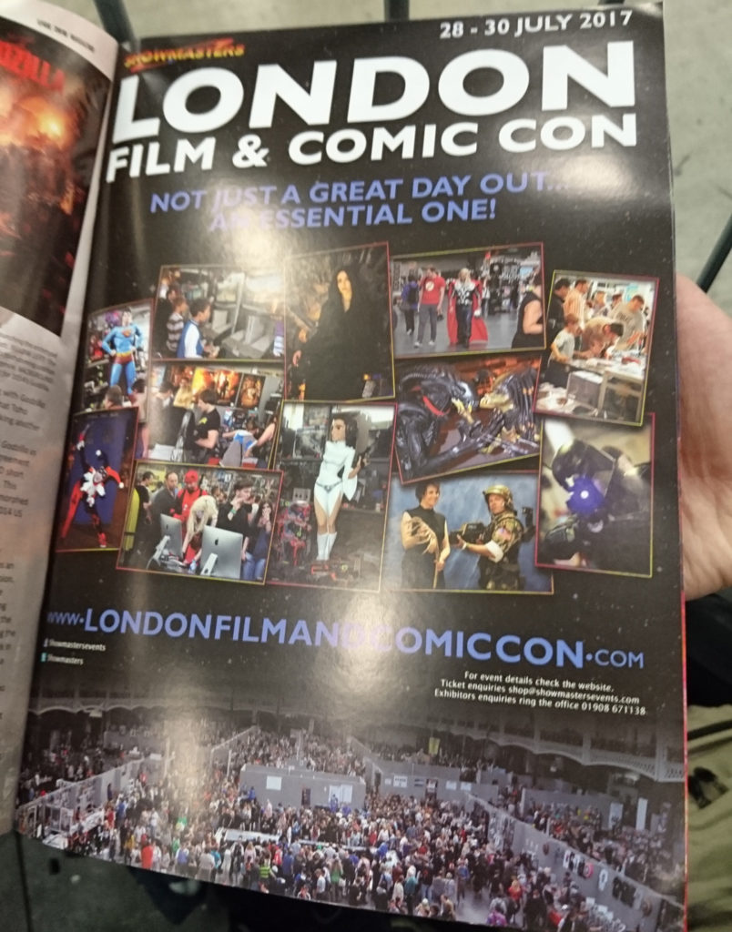 Termin für die London Film and Comic Con 2017 - LFCC 2017